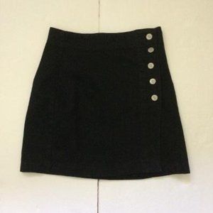 Vintage BONGO Black Denim Skirt by Gene Montesano